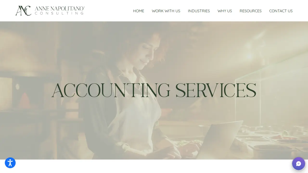Anne Napolitano Consulting, Inc. - Business Accounting & Advisory Services page