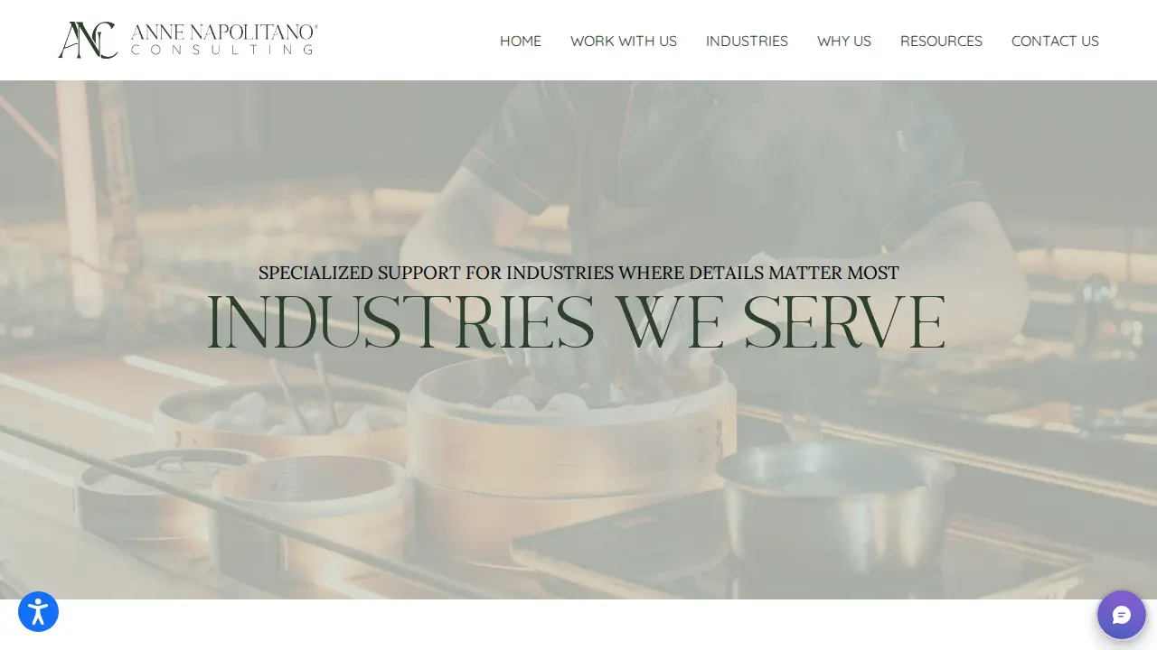 Anne Napolitano Consulting, Inc. - Business Accounting & Advisory Services page