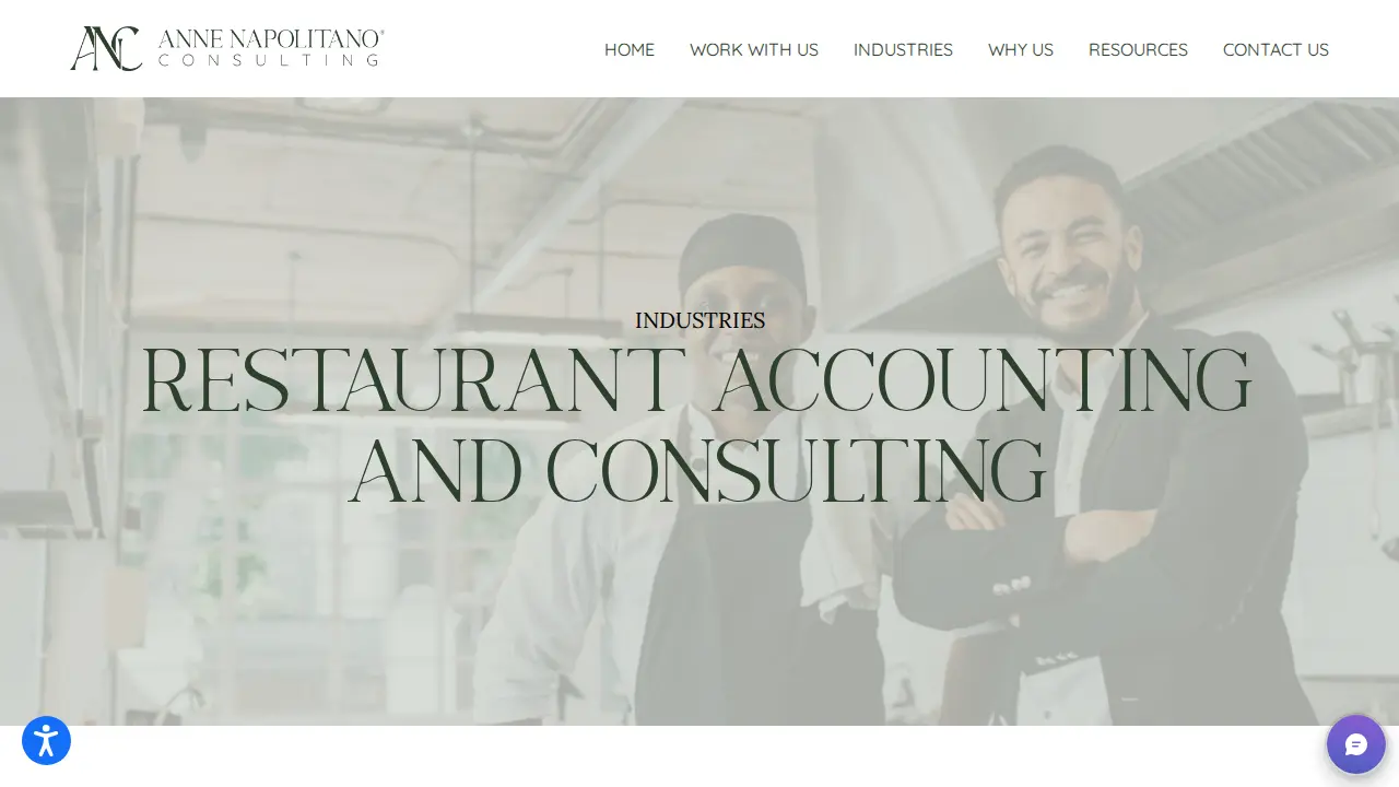 Anne Napolitano Consulting, Inc. - Business Accounting & Advisory Services page