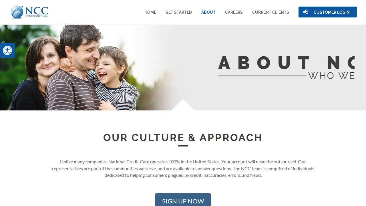 National Credit Care page