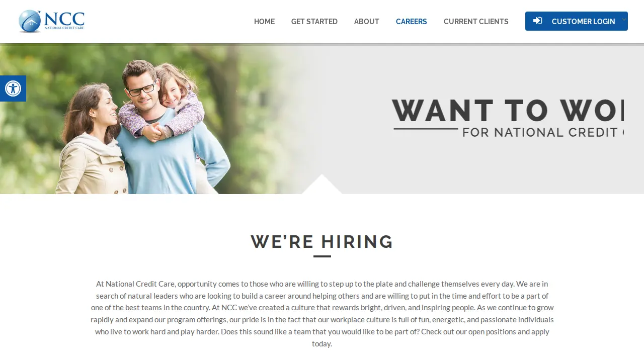National Credit Care page