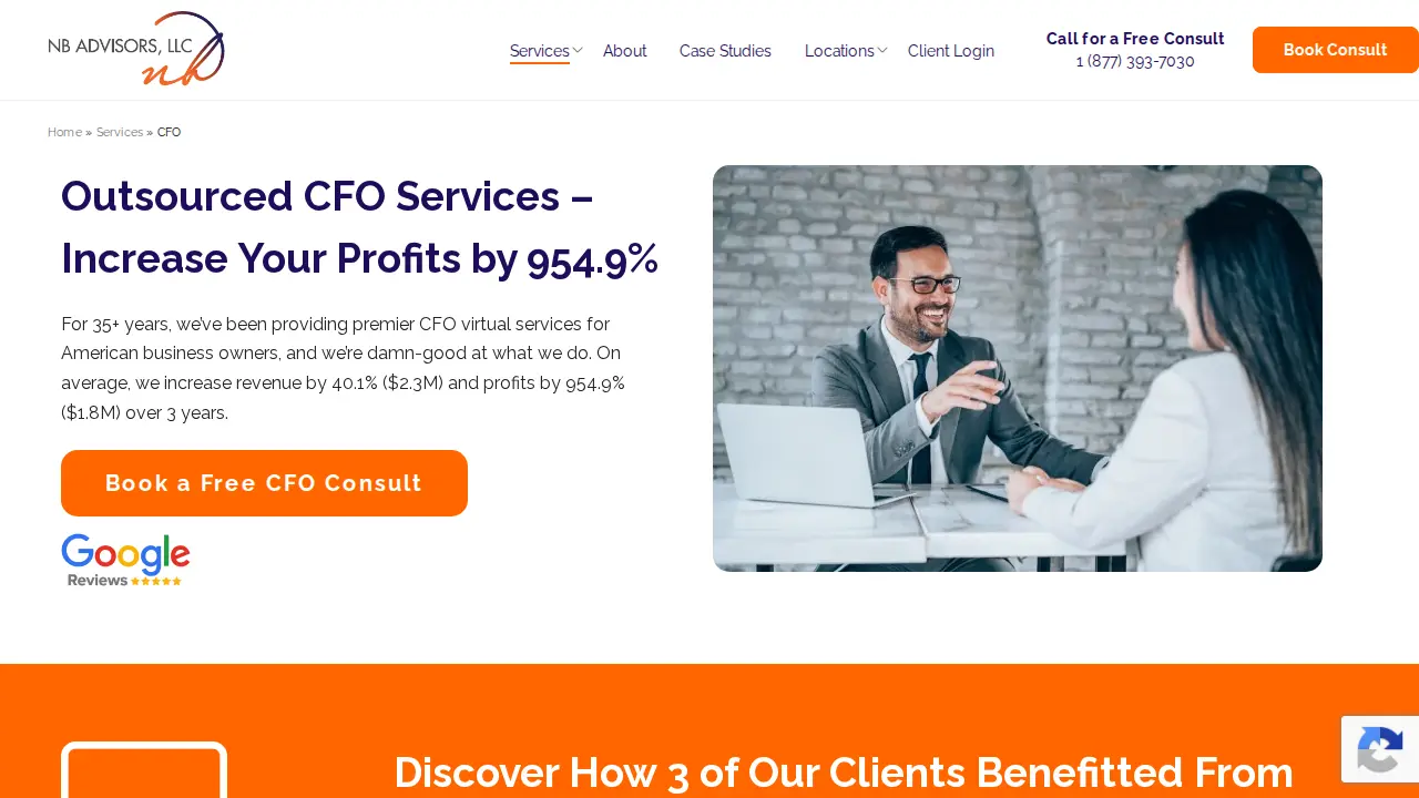 NB Advisors Small Business Accountant page
