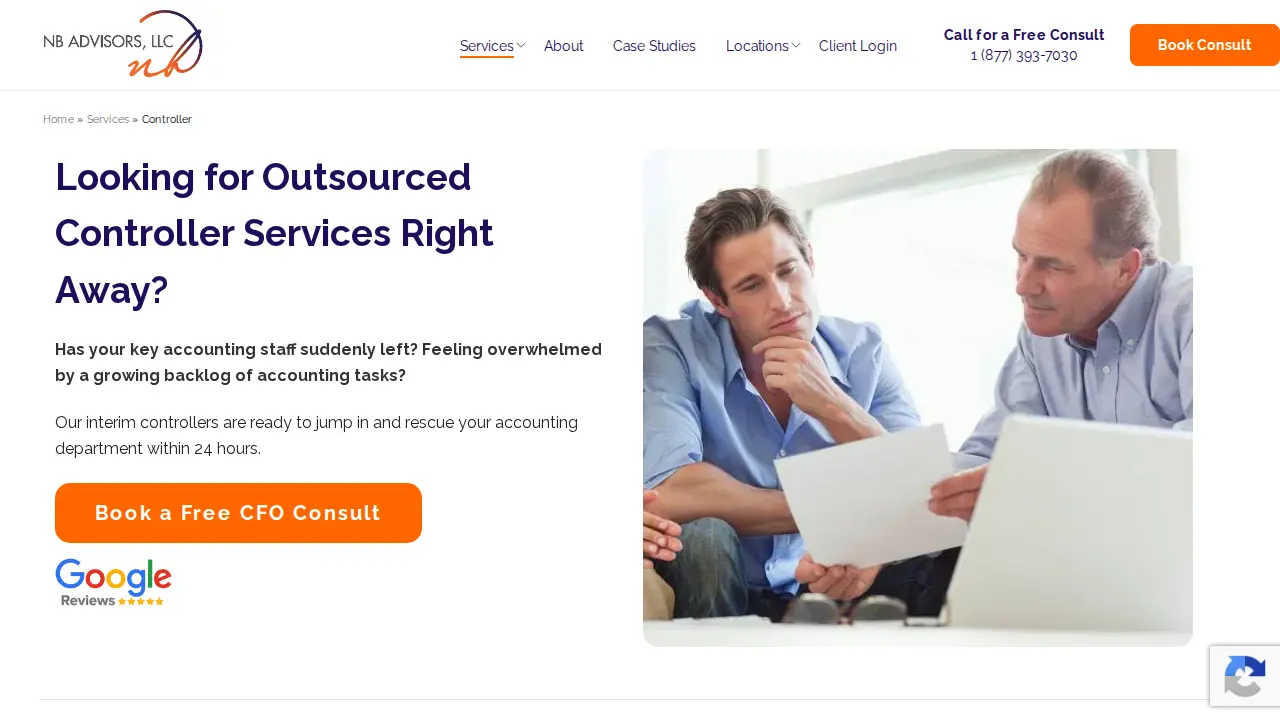 NB Advisors Small Business Accountant page