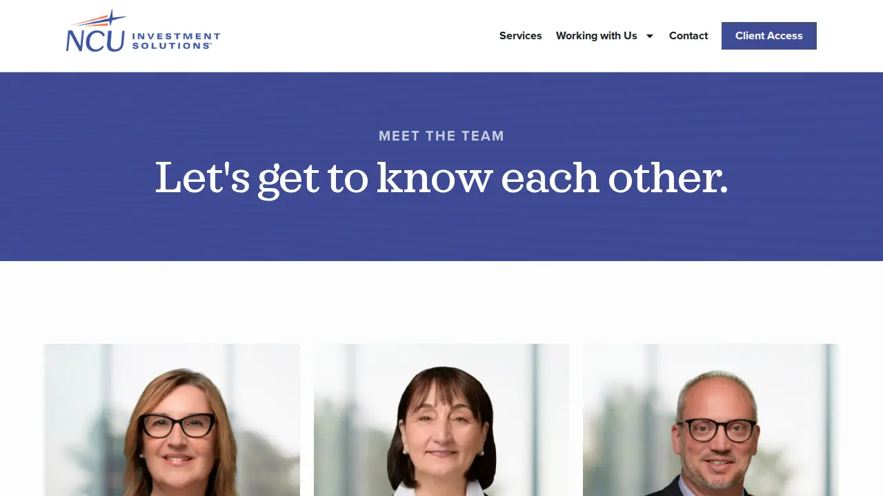 NCU Investment Solutions page
