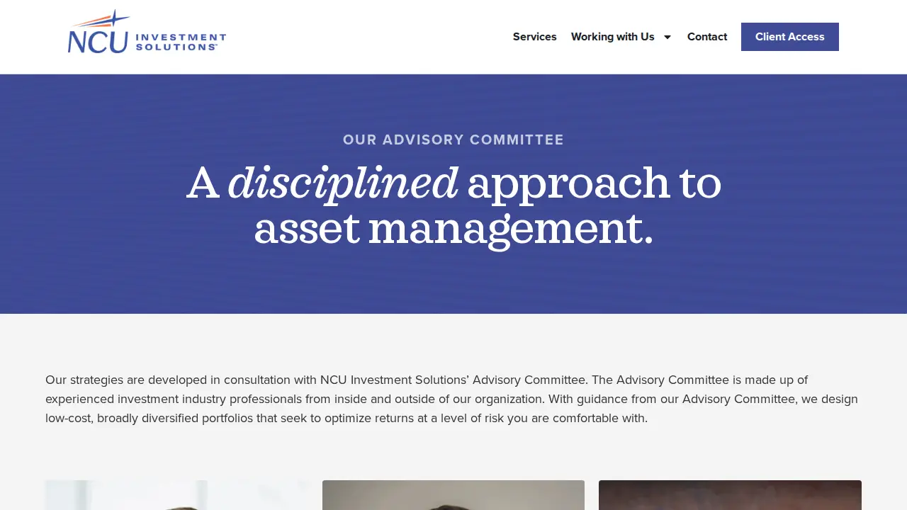 NCU Investment Solutions page
