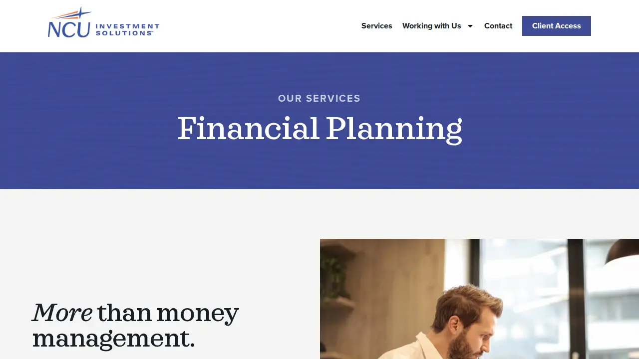NCU Investment Solutions page