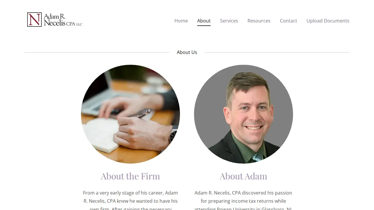 Adam R. Necelis CPA LLC page