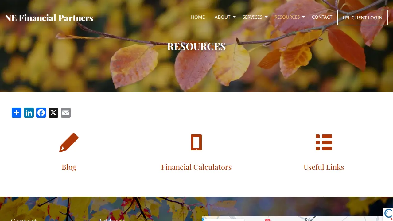 NE Financial Partners page