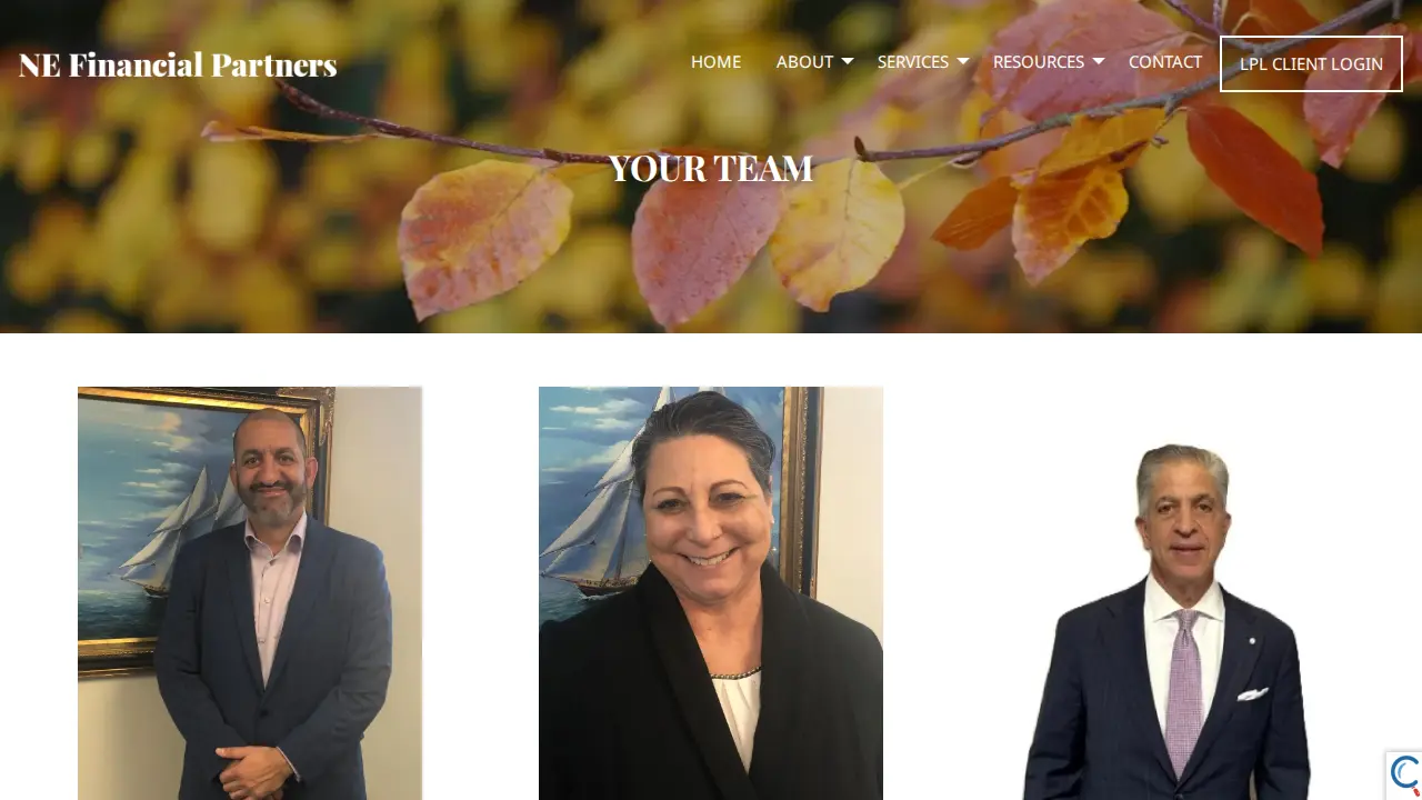 NE Financial Partners page