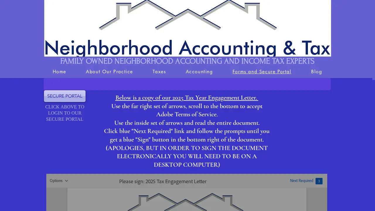 Neighborhood Accounting And Tax website