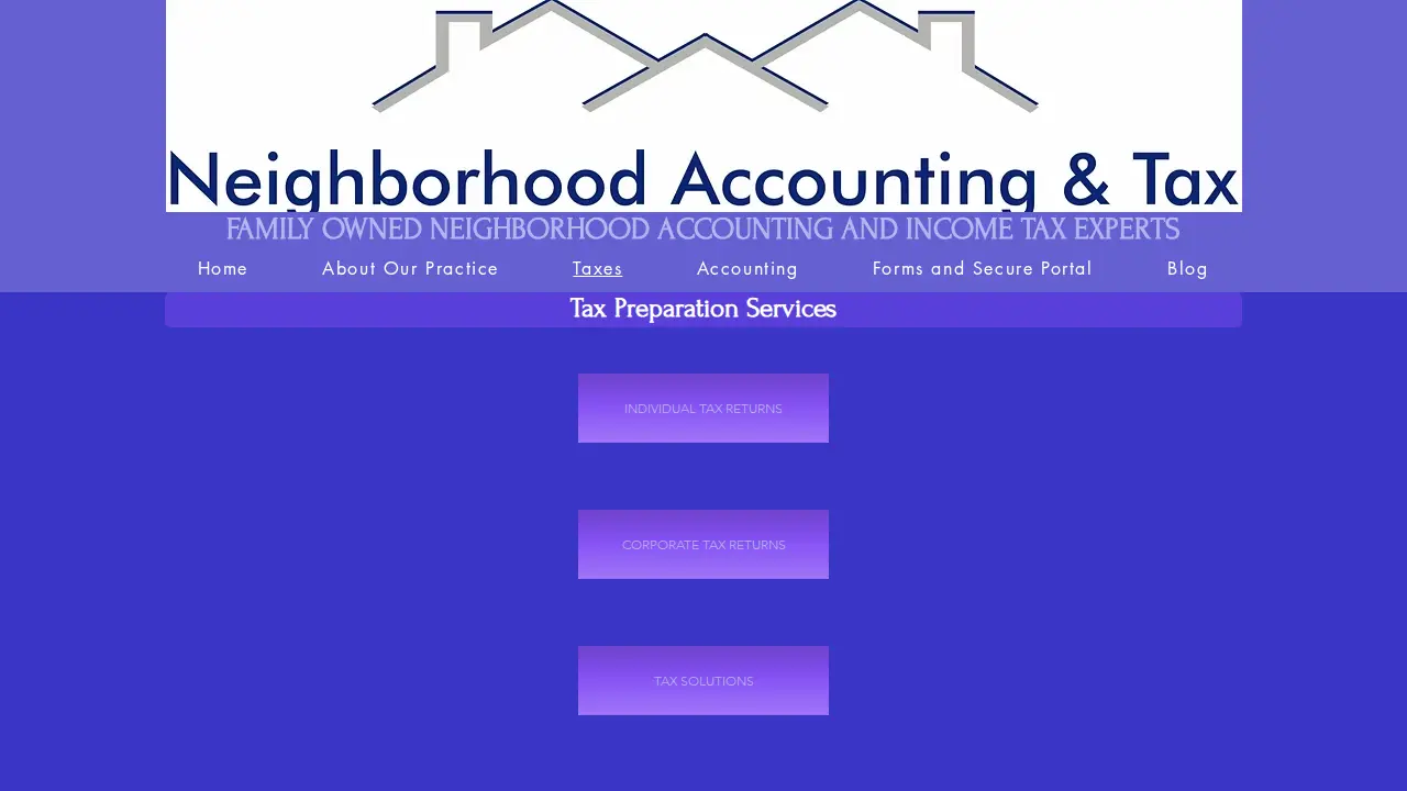 Neighborhood Accounting And Tax page