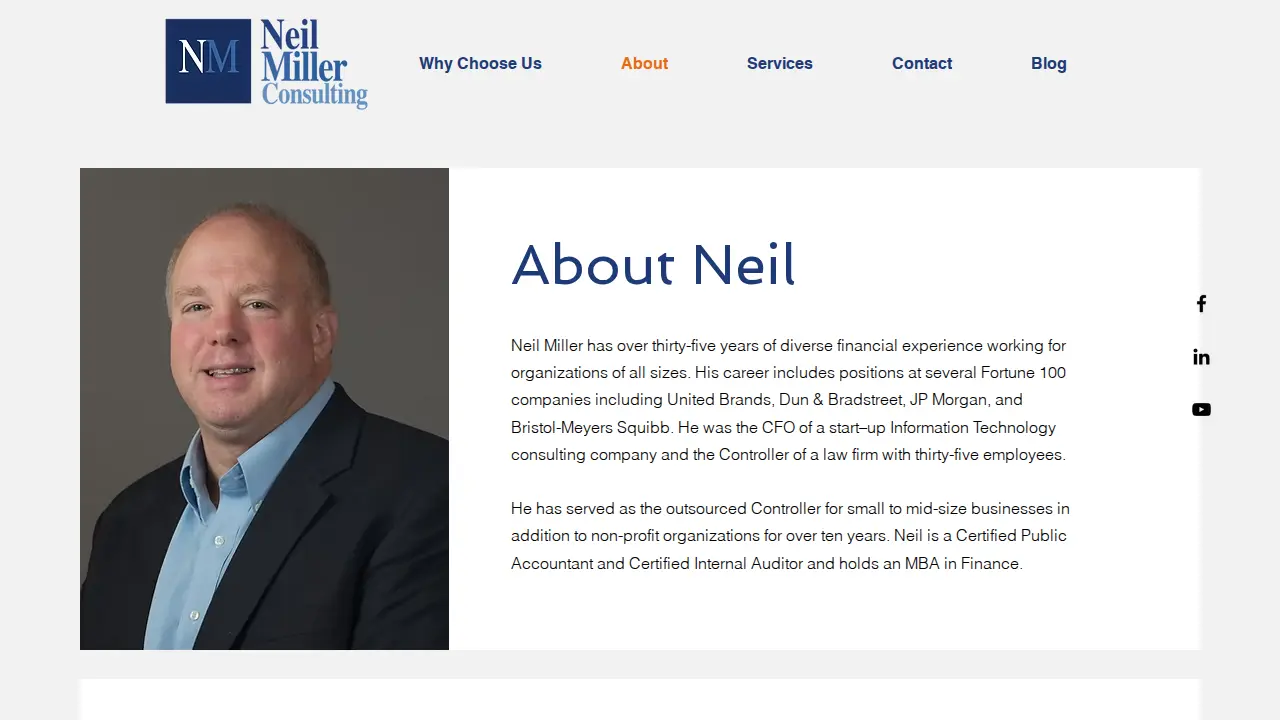 Neil Miller Consulting page