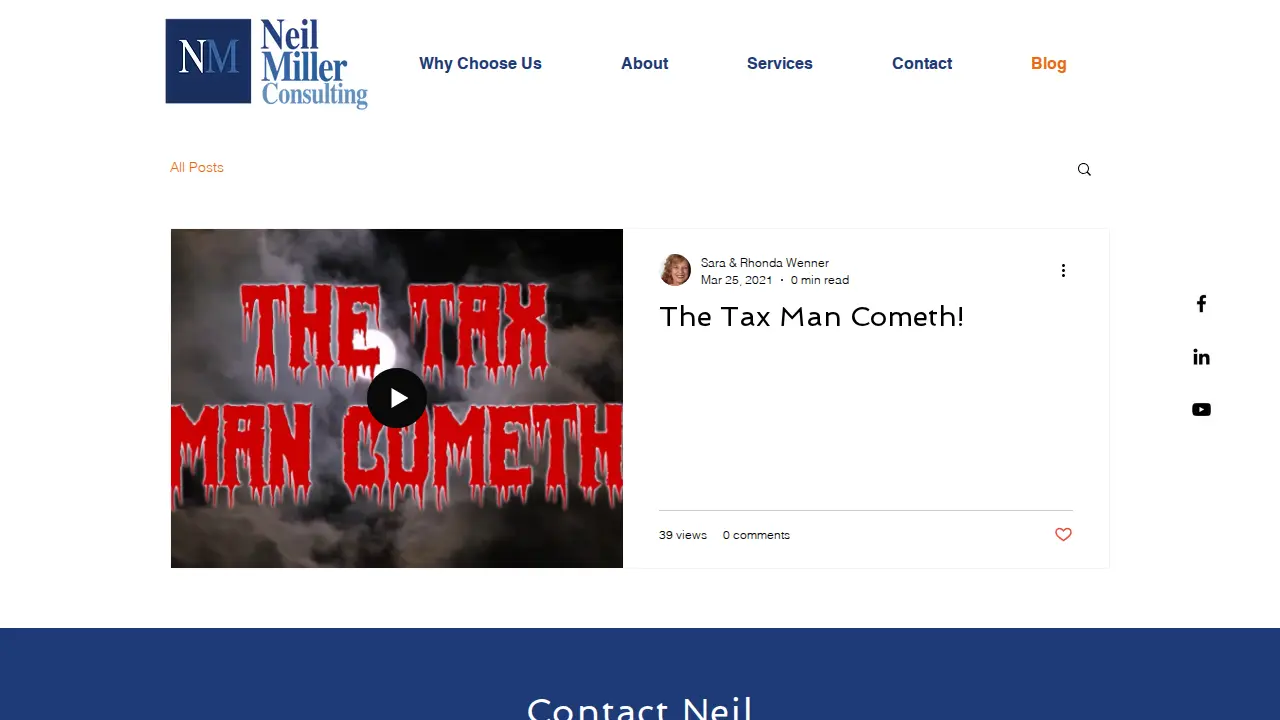 Neil Miller Consulting page