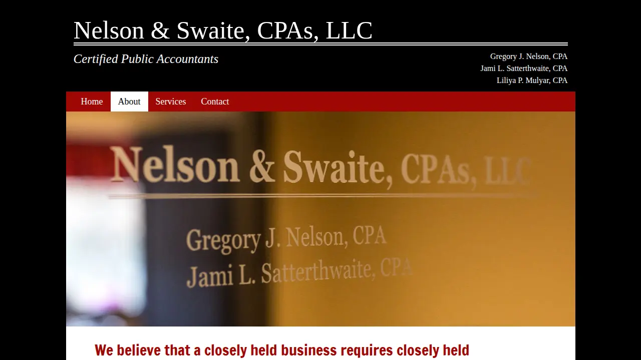 Nelson & Swaite, CPAs, LLC page