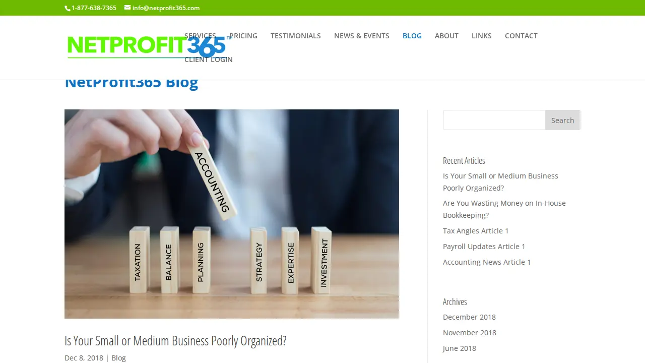 NetProfit365 Inc. page
