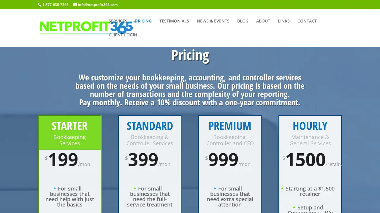 NetProfit365 Inc. page