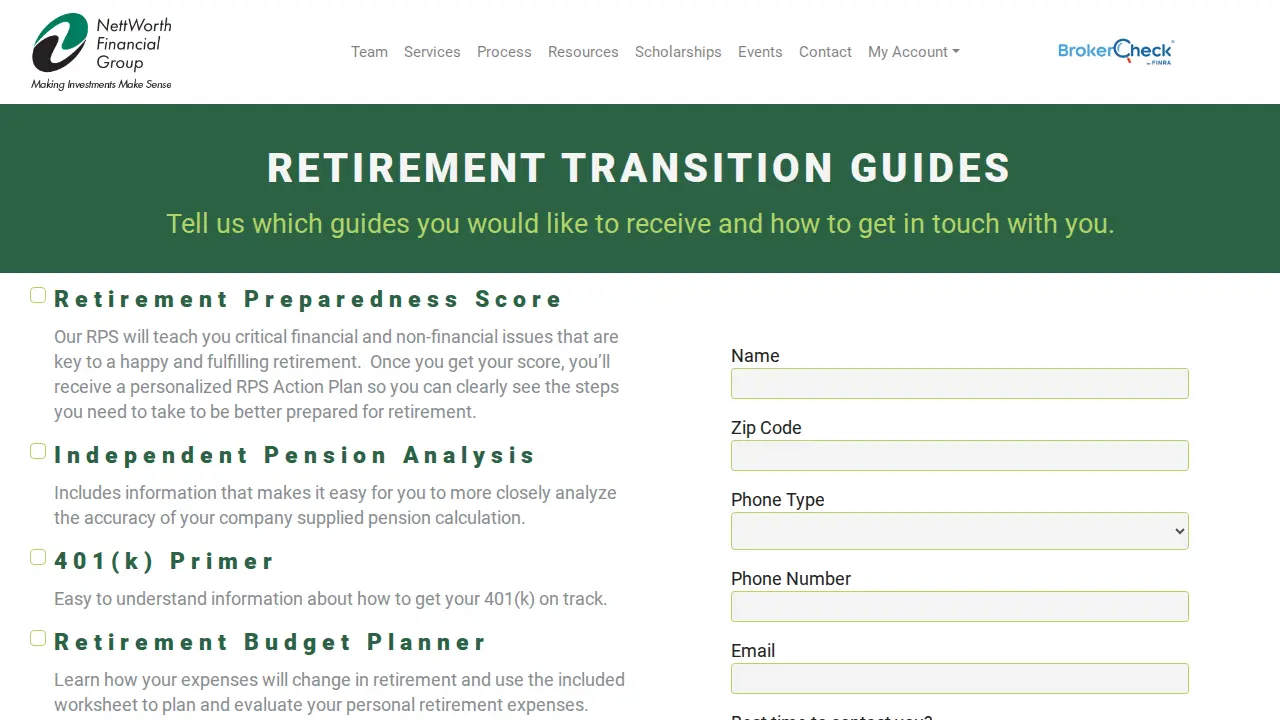 NettWorth Financial Group page