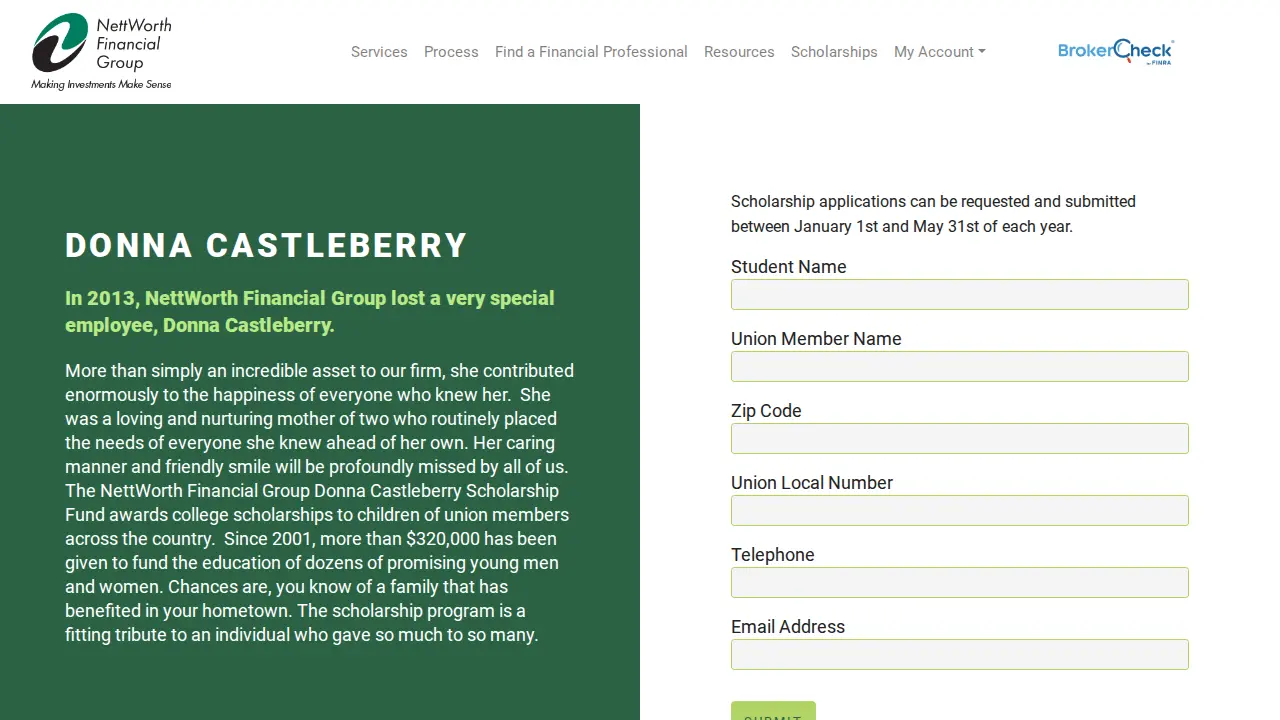 NettWorth Financial Group page