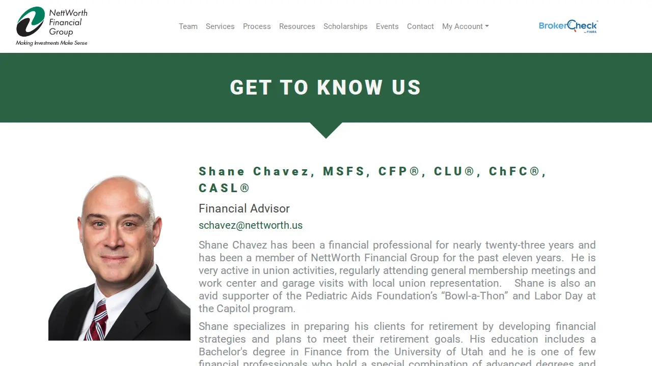 NettWorth Financial Group page