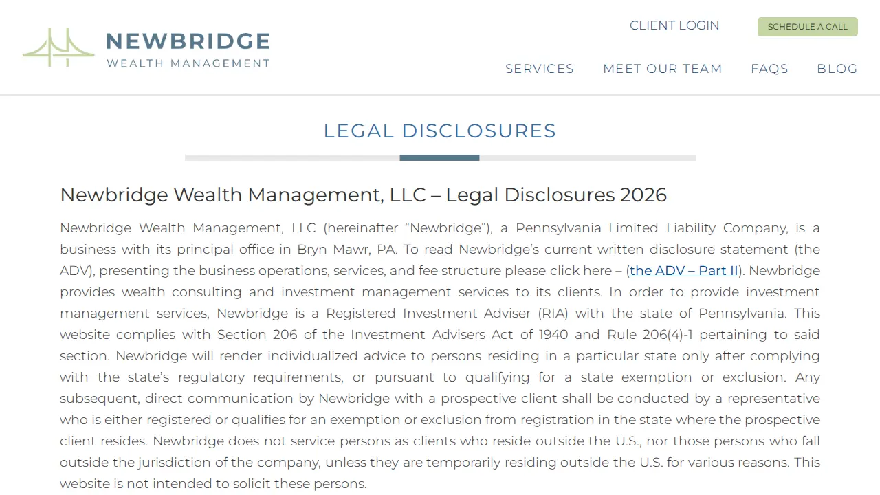 Newbridge Wealth Management, LLC page