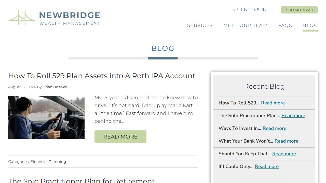 Newbridge Wealth Management, LLC page