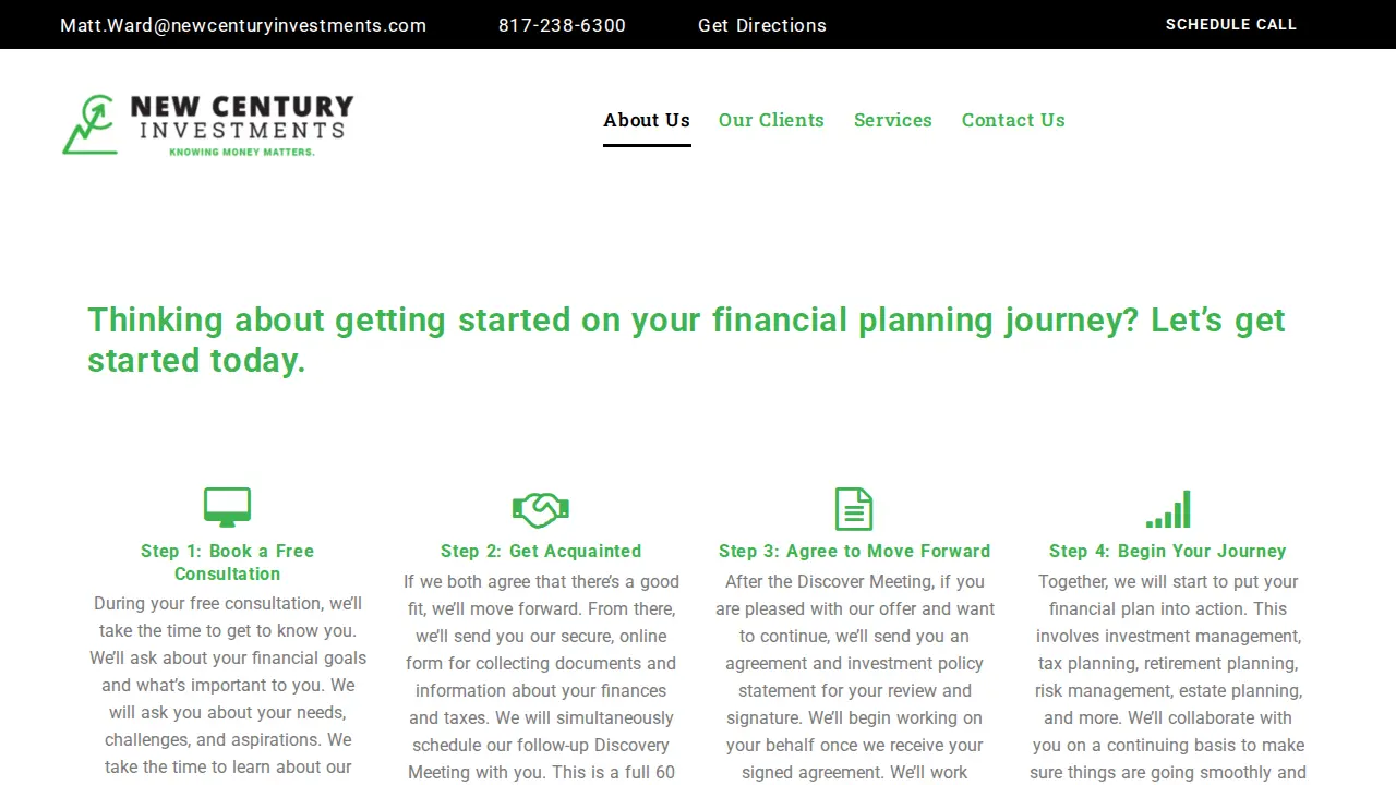New Century Investments page