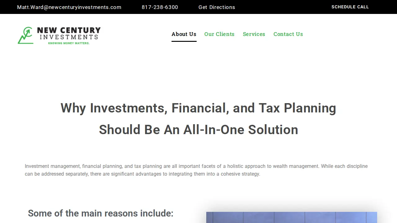 New Century Investments page