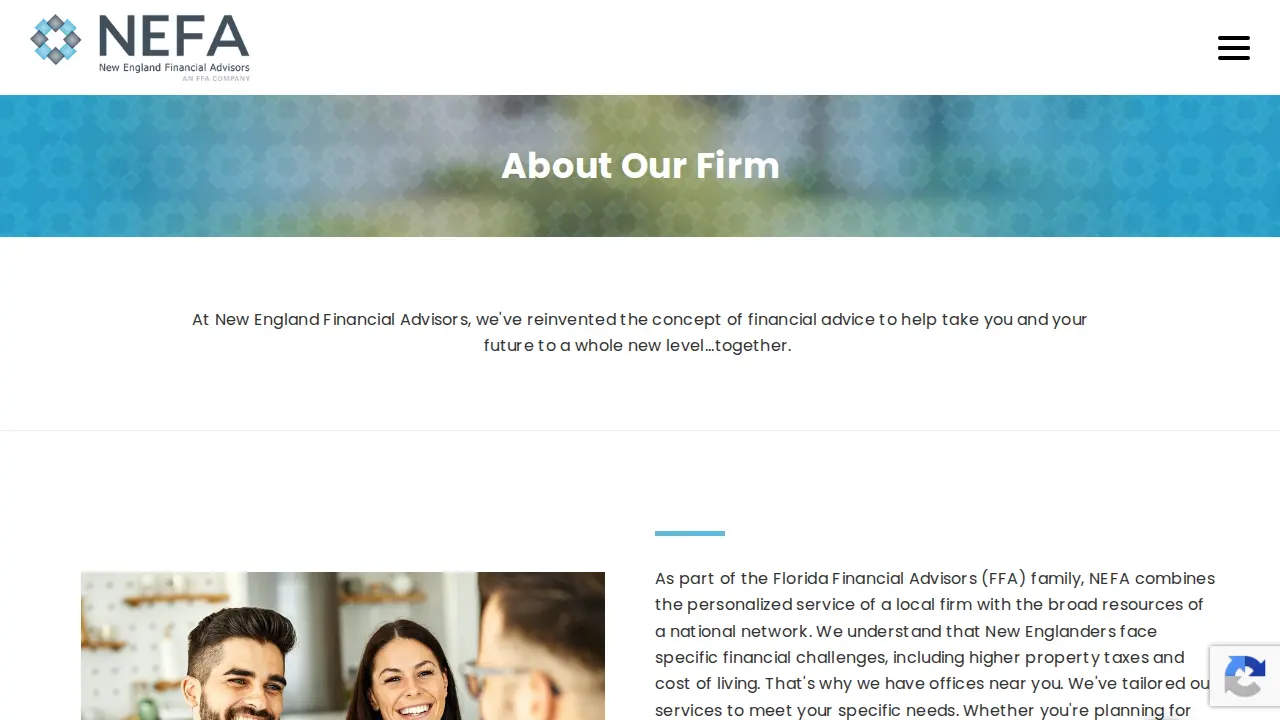 New England Financial Advisors page