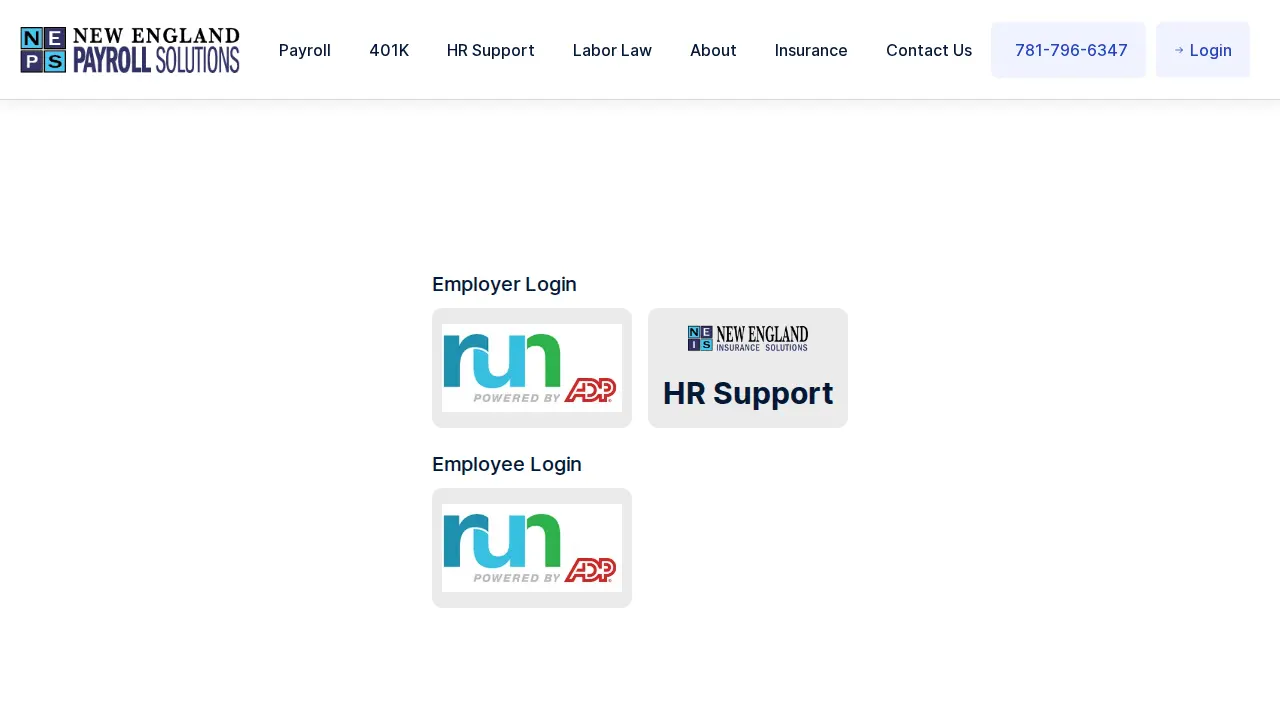 New England Payroll Solutions page