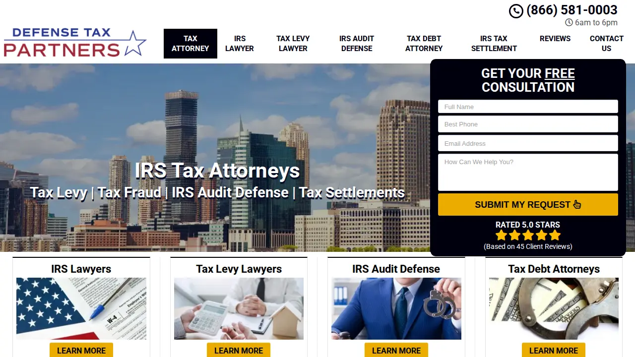 Defense Tax Group page