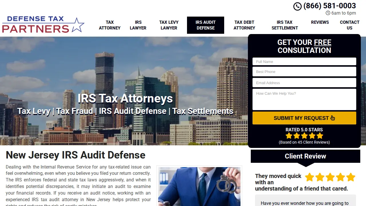 Defense Tax Group page