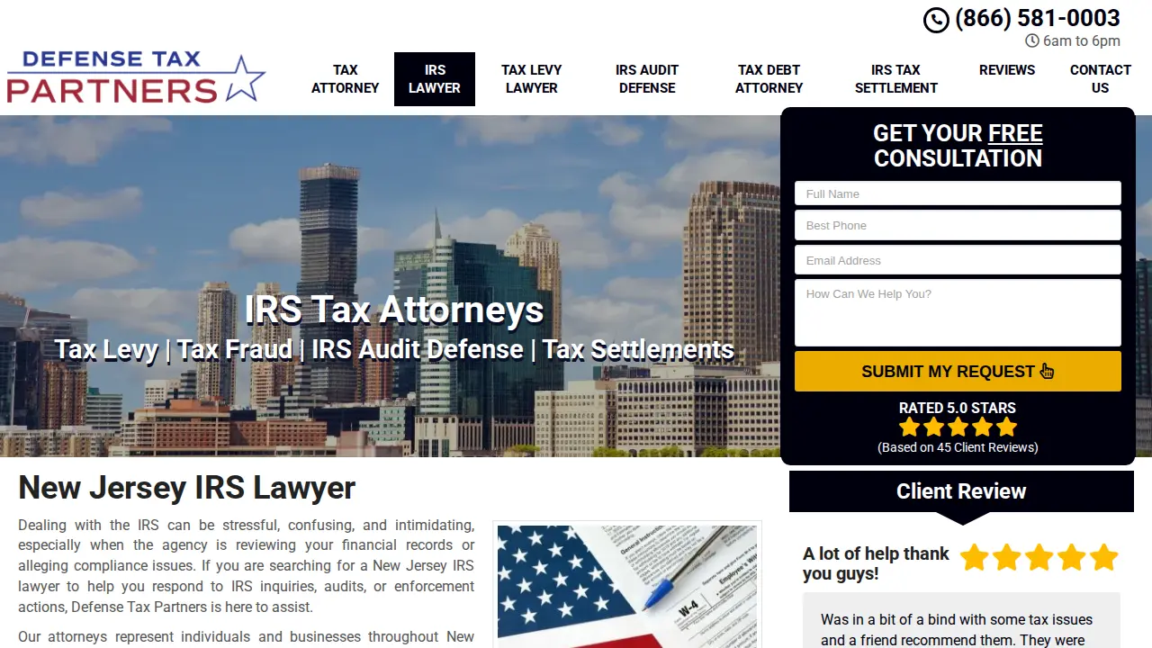 Defense Tax Group page