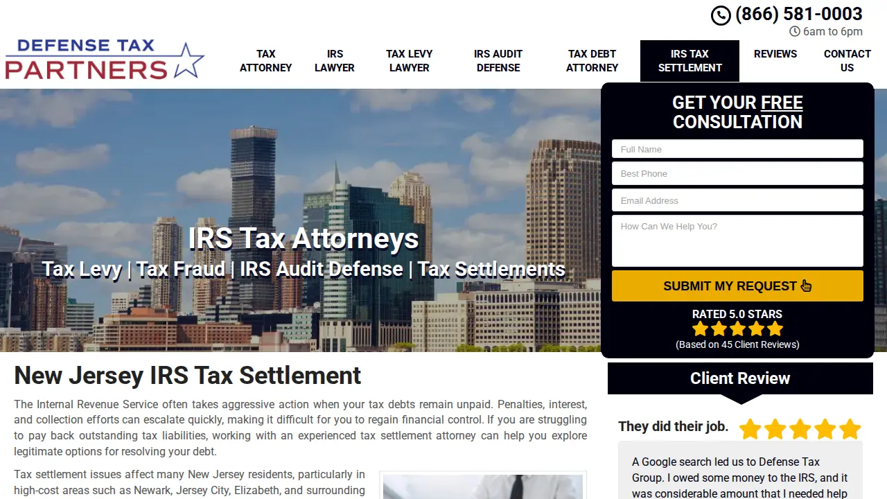 Defense Tax Group page