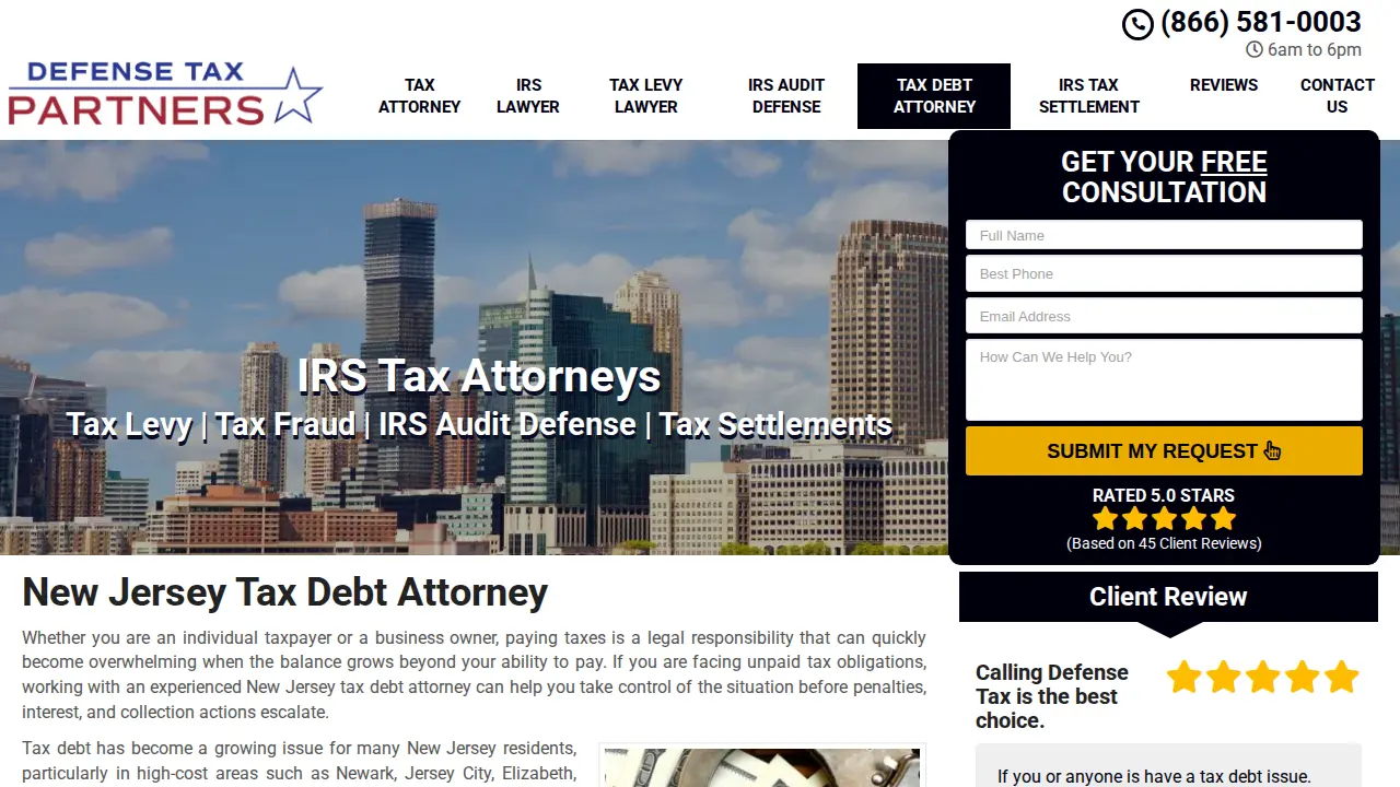 Defense Tax Group page