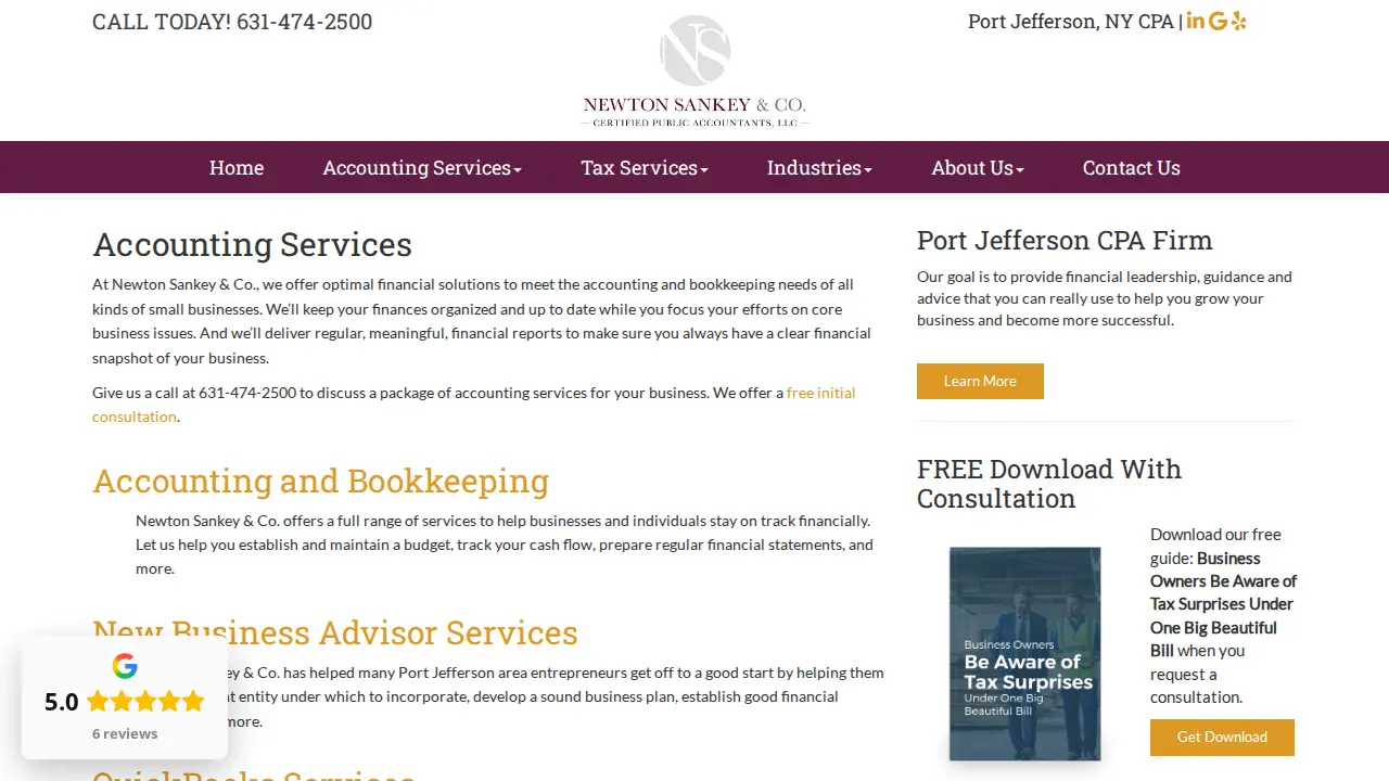 Newton Sankey & Co. page
