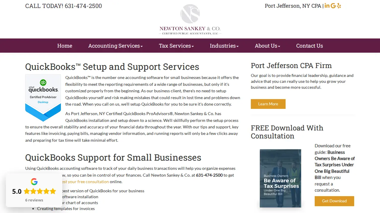 Newton Sankey & Co. page