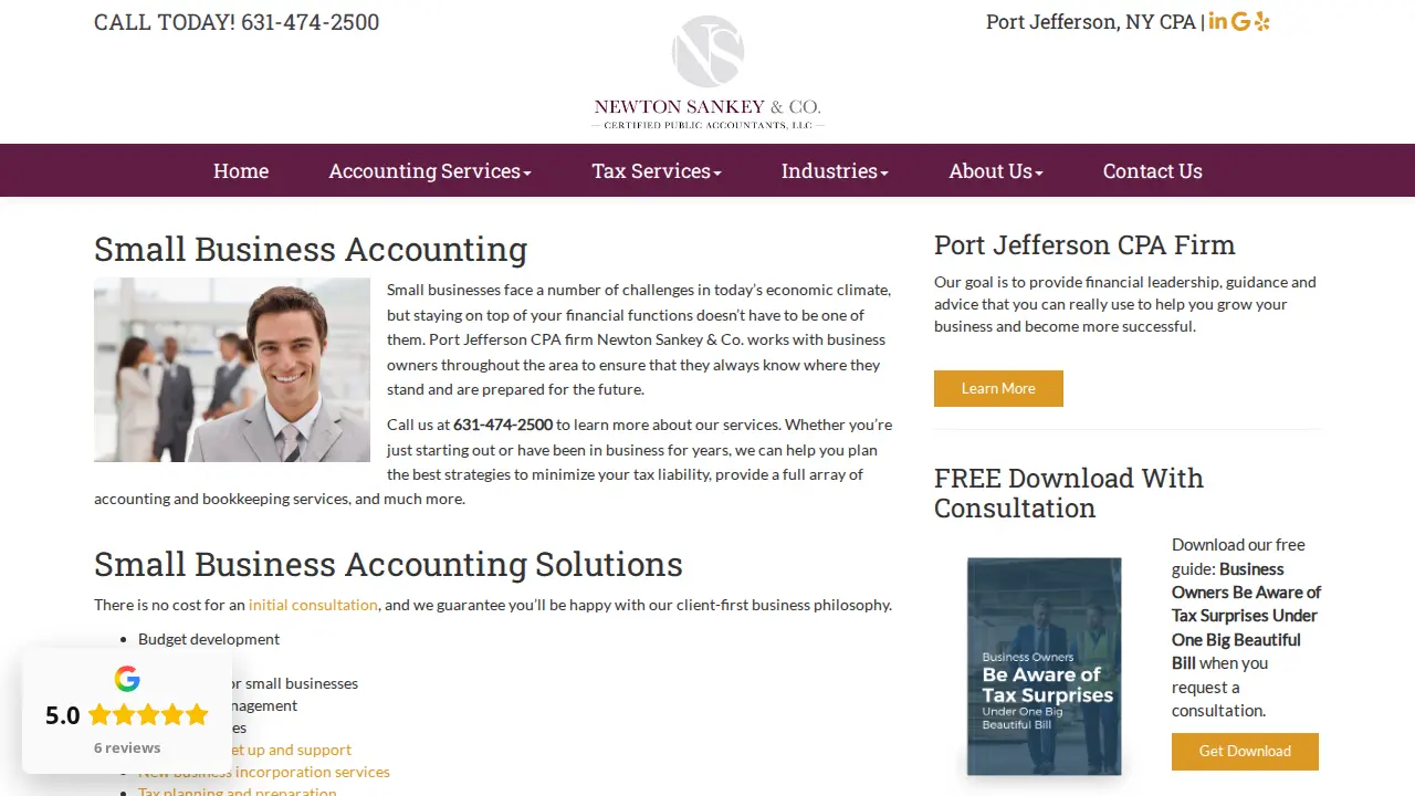 Newton Sankey & Co. page
