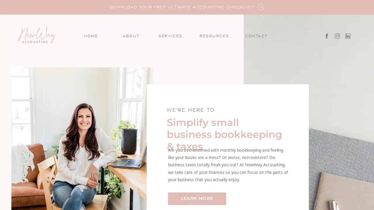 NewWay Accounting page