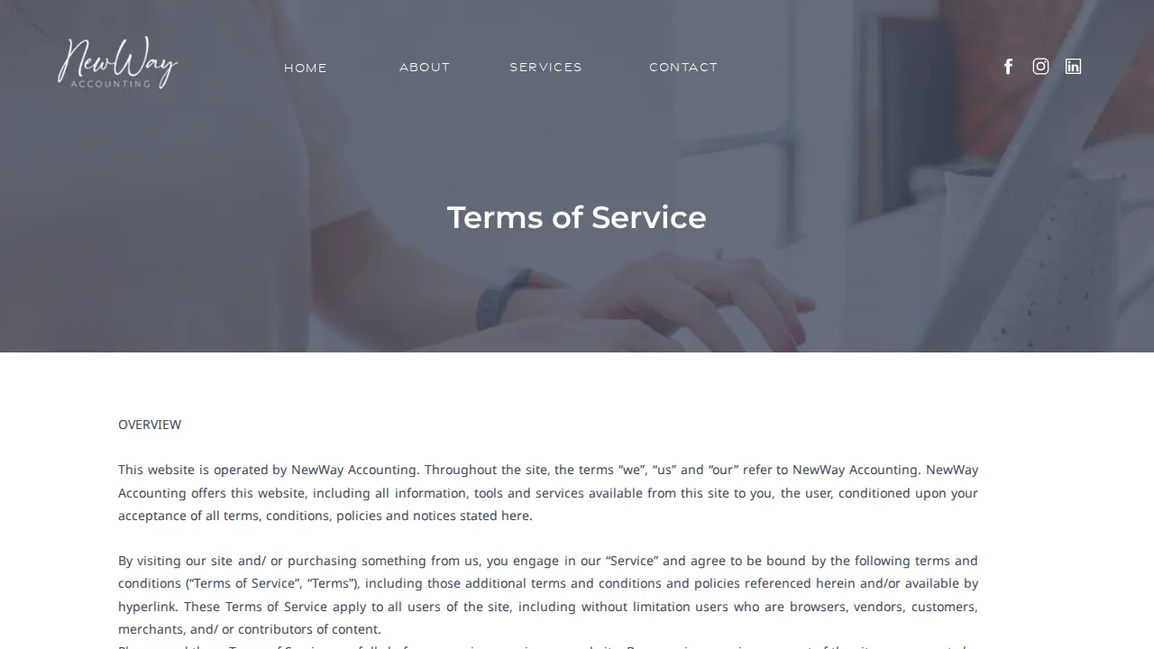 NewWay Accounting page
