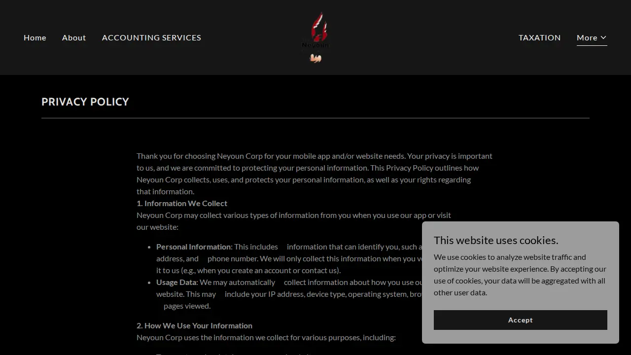 The Neyoun Corporation page