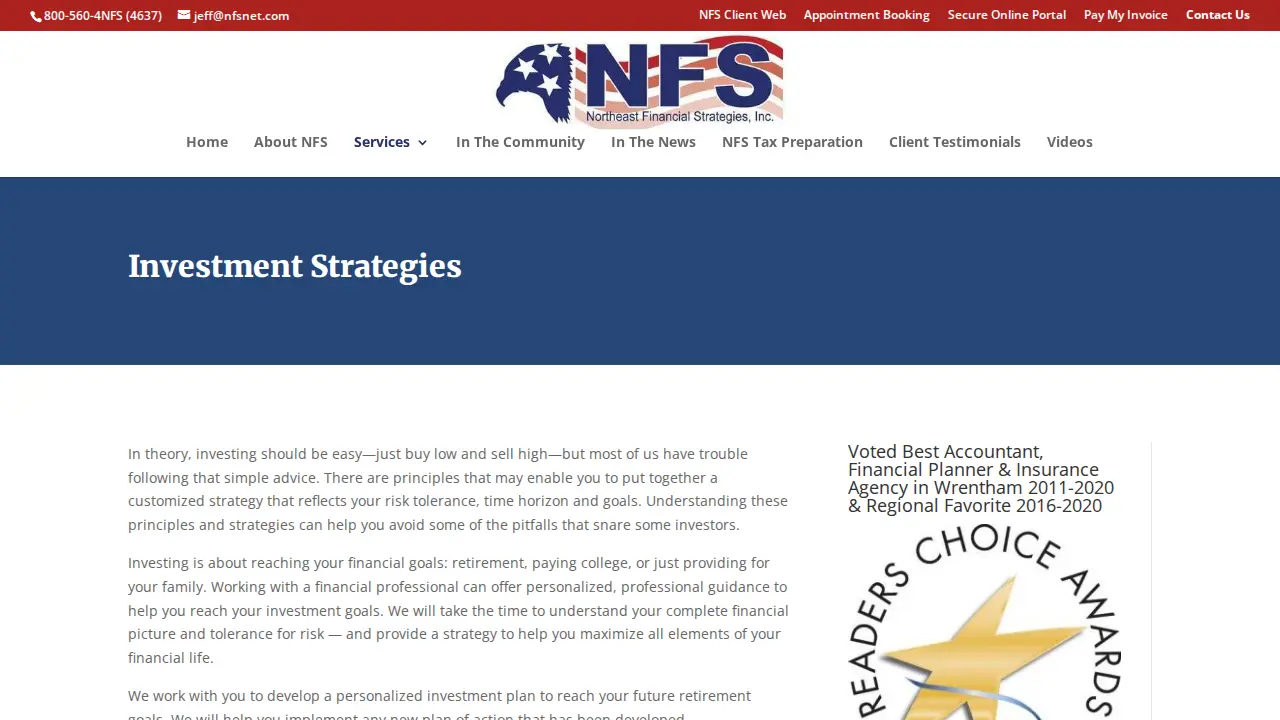 Northeast Financial Strategies, Inc. page