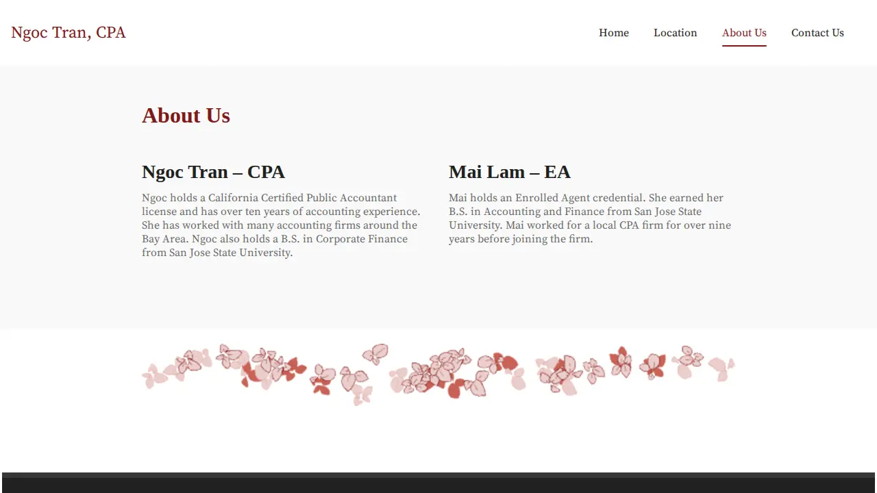 Ngoc Tran CPA page