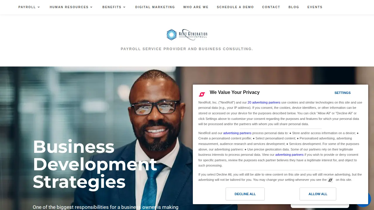 Next Generation Payroll page
