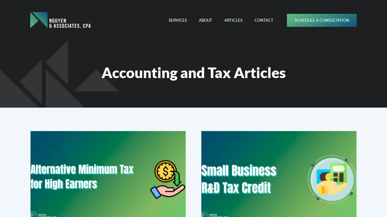 Nguyen & Associates, CPA - Cherry Creek page