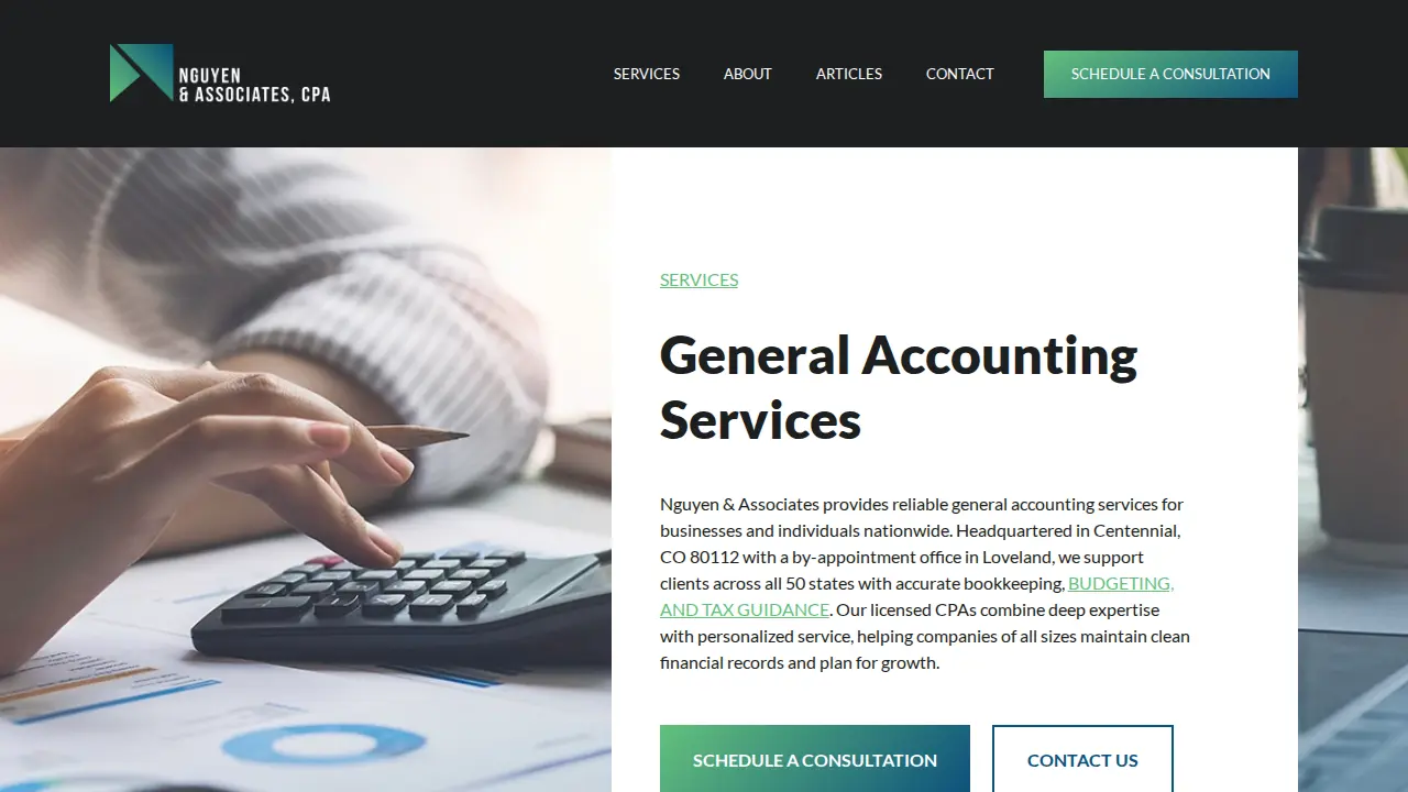 Nguyen & Associates, CPA - Cherry Creek page