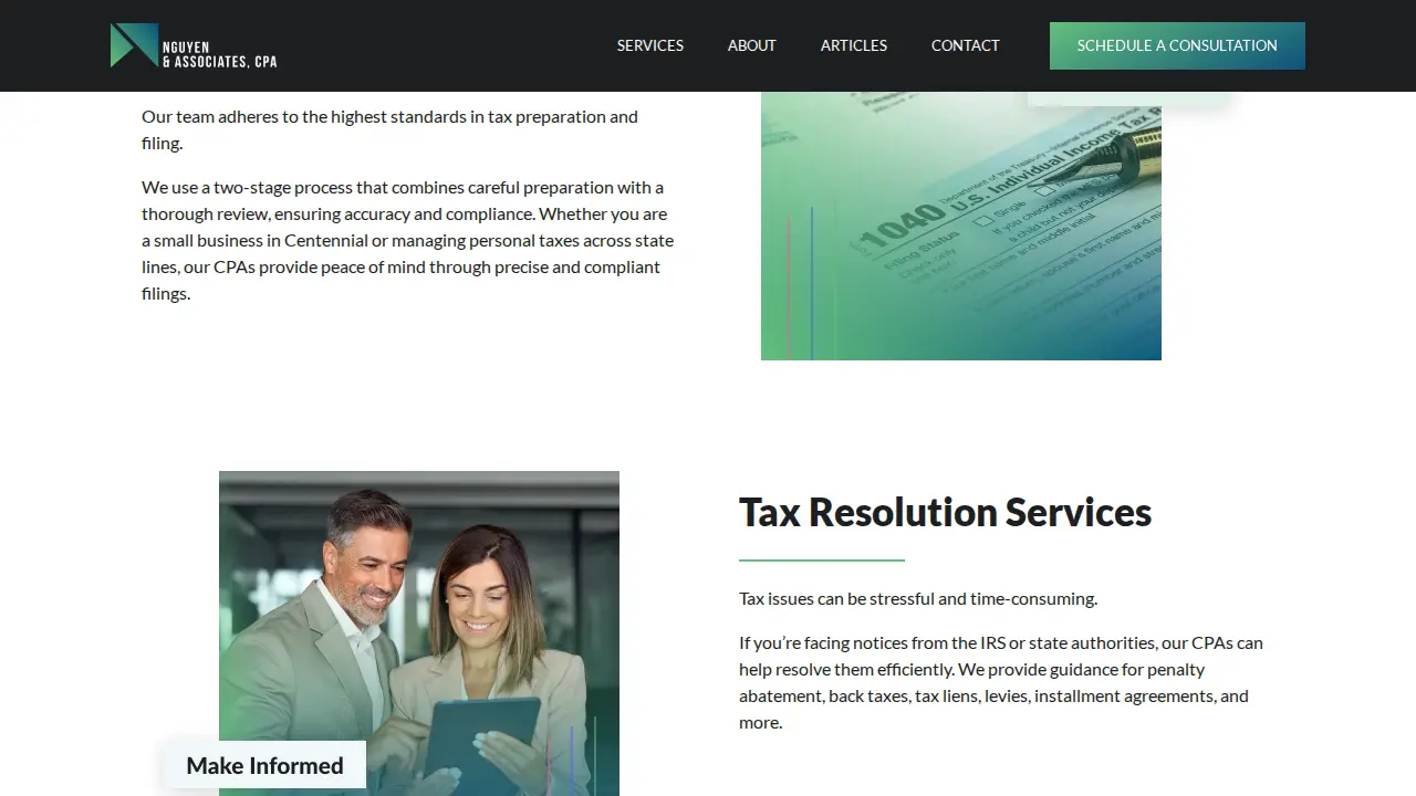 Nguyen & Associates, CPA - Cherry Creek page