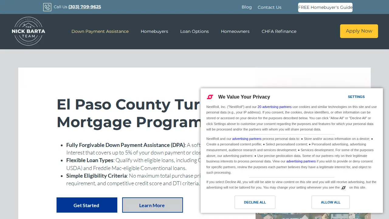 The Nick Barta Team at Security First Financial - Mortgage Lender page