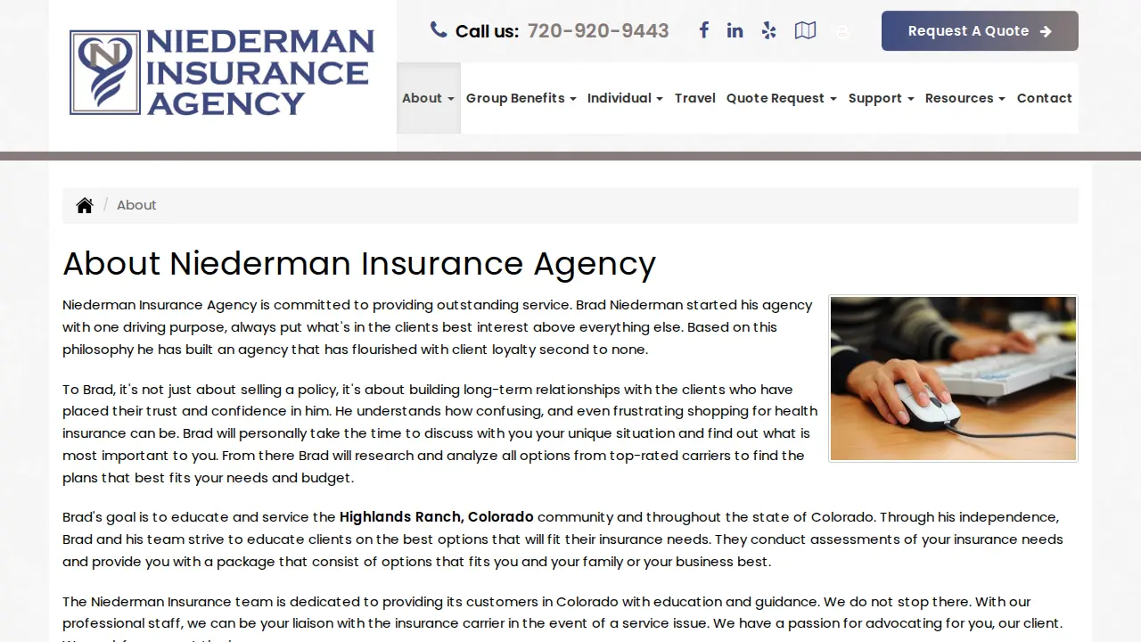 Niederman Insurance Agency page