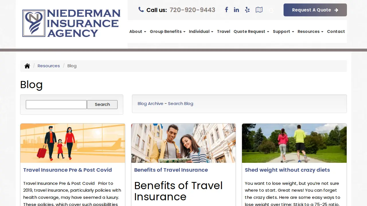 Niederman Insurance Agency page