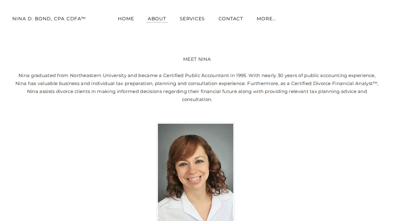 NINA BOND, CPA page